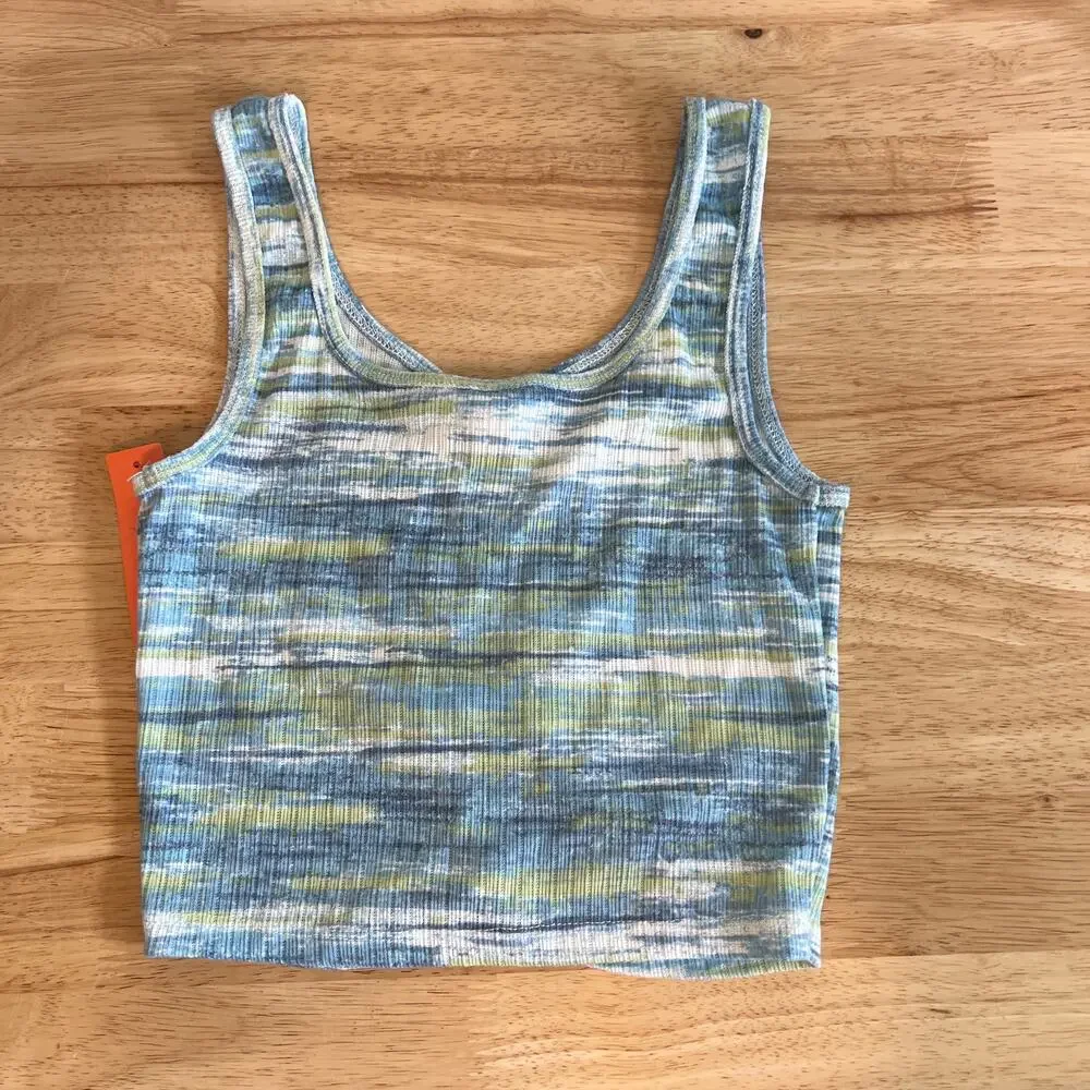 Colsie Women's Blue Space Dye Tank and Shorts Pajama Set - Size XS - NWT